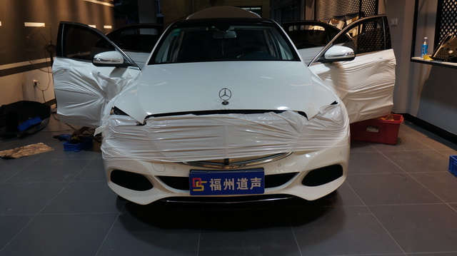 王者的魅力 奔驰C200L音响改装LQ AUDIO（蓝驱）喇叭套装